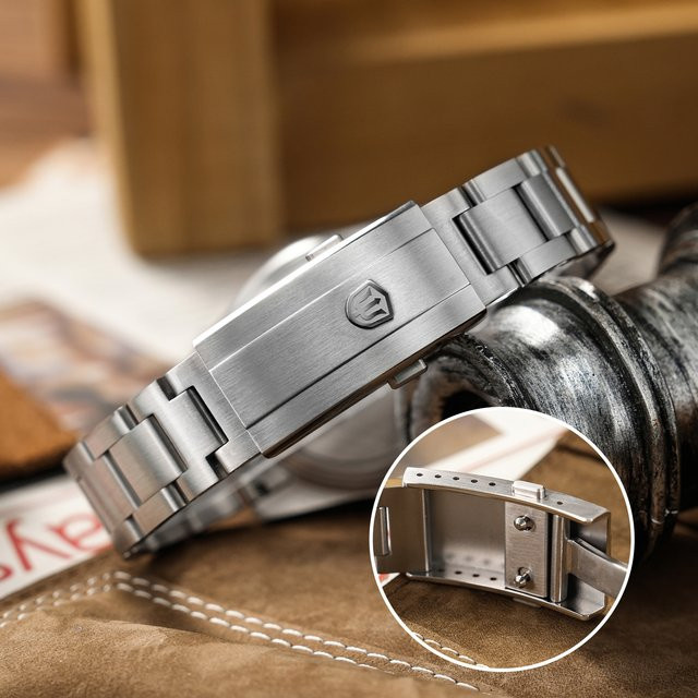 Watchdives Uhrenschnalle, Edelstahl, 16 mm, Silber - Bild 1