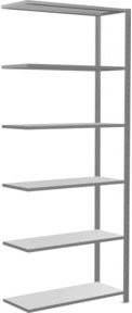 Schulte Anbauregal Steckregal MULTIplus150 verzinkt mit 6 verstellbaren Fachböden, B/H/T: 250 x 100 x 40 cm - Bild 1