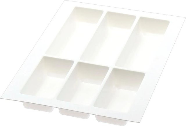 Agoform Besteckeinsatz Classico aus Kunststoff in Weiß, B/T/H: 49,0 x 34,0 x 5,05 cm, kürzbar - Bild 1