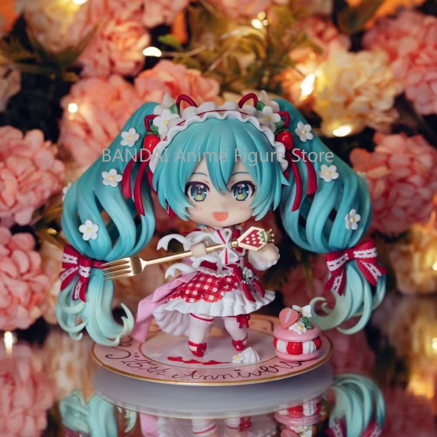 Bandai Nendoroid-Figur Kawaii Hatsune Miku Erdbeerkuchen, Anime-Modellpuppe - Bild 2