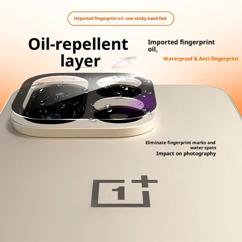 OnePlus 15 Kamera-Schutzglas aus gehärtetem Glas, 3-teiliges Set, Schwarz/Transparent - Bild 3
