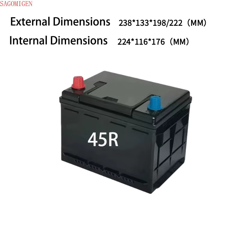 SAGOMIGEN Wasserdichte Kunststoff Batteriebox für 12V 24V Auto Starter, 3S Li-Ion oder 4S LiFePO4 Akkus, Schwarz - Bild 2