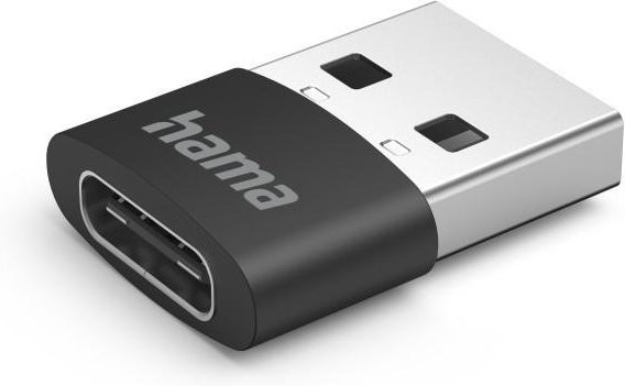 Hama USB-C-Adapter Set mit USB-A-Stecker und USB-C-Buchse in Schwarz, 480 Mbit/s, 3 Stück - Bild 1