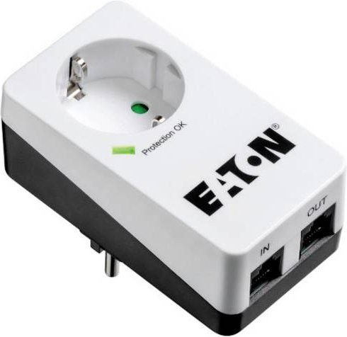 Eaton Überspannungssteckdose Protection Box PB1TD mit USB-A Anschlüssen in Schwarz oder Weiß - Bild 1