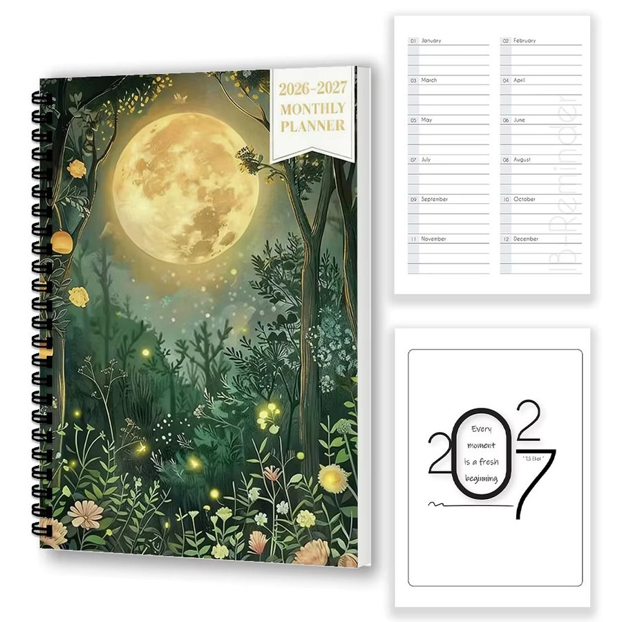 Planer 2026-2027 für Büro und Schule, 24 Monate Monatsplaner, A5 Softcover, Mehrfarbig - Bild 2