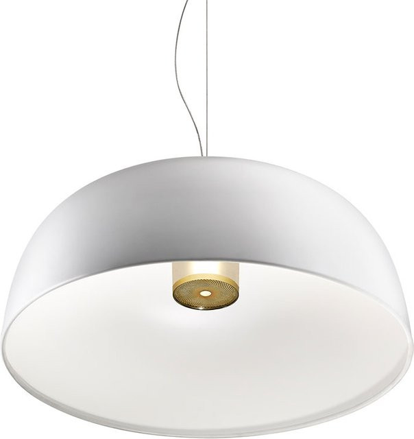 Lumina Tia 600 LED-Pendelleuchte in Weiß ultramatt, dimmbar, rund aus Aluminium und Glas - Bild 1