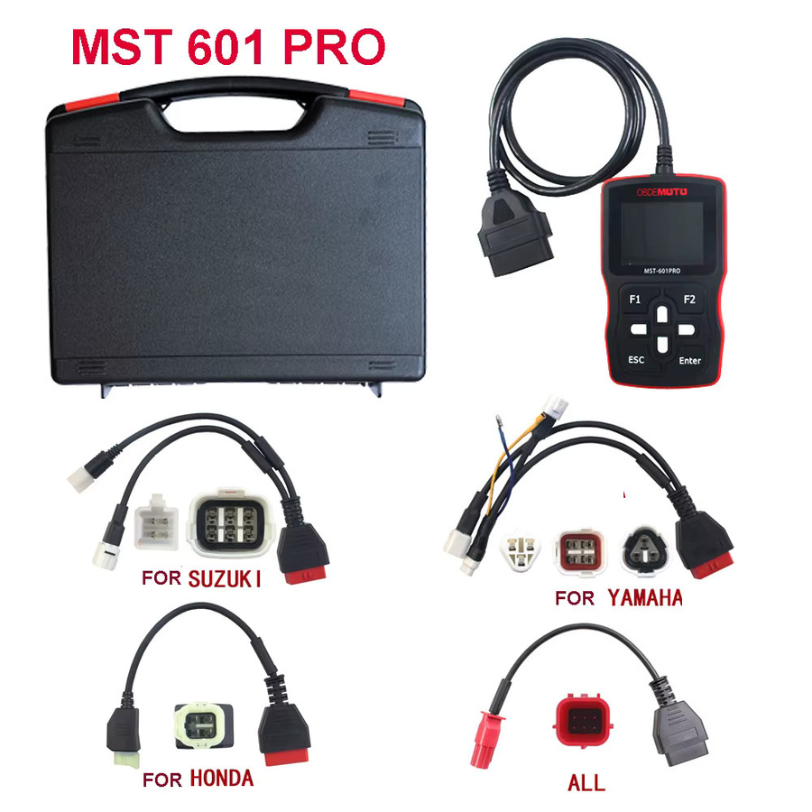 MST 601 PRO Motorrad Scanner OBD2 Code Reader 5in1 Diagnose Werkzeug Schwarz für Suzuki, Honda und Yamaha - Bild 6