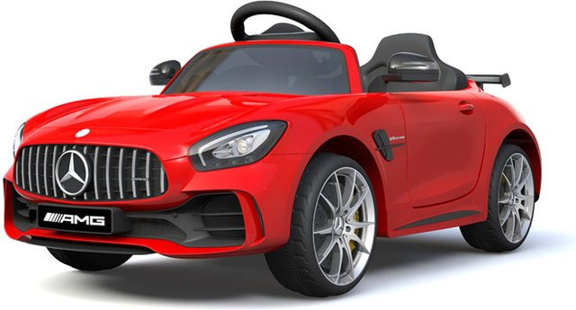TPFLiving Mercedes GT R Elektro-Kinderauto, rot, mit Ledersitz und Sicherheitsgurt - Bild 1