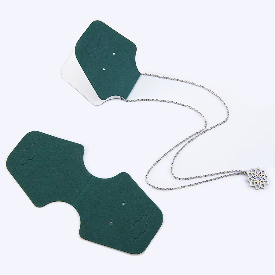 MOONMADE Schmuck Verpackungskarten in Grün, 50 Stück für Ohrringe, Halsketten, Ringe und Armbänder - Bild 2