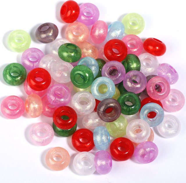 Laudsong Spacer-Perlen Acryl, Bunt, 14mm, Unisex - Bild 1