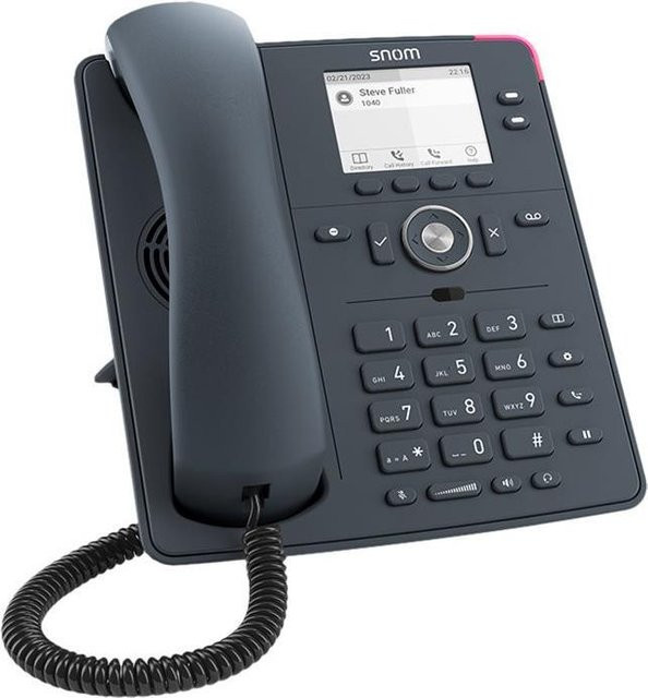 Snom D140 IP-Telefon in Grau mit Linux-Betriebssystem und 2 Zeilen für Tisch oder Wand - Bild 1