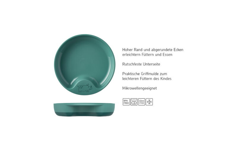Mepal Mio Lernteller für Kinder in Deep Turquoise - Bild 2