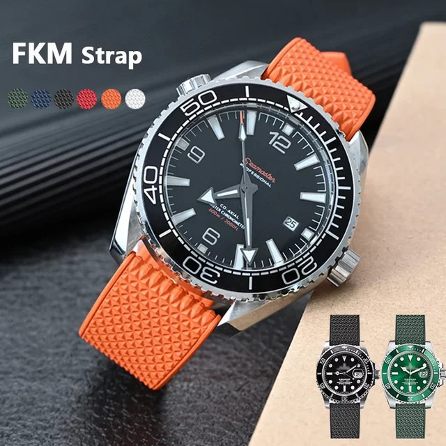 Uhrenarmband Fluorkautschuk, Schnellverschluss, Unisex - Bild 1