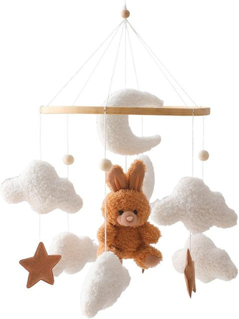 Binchi Outdoor Product Babybett Mobile, Holzrassel, Teddy Samtbär Puppe, ab 0 Jahre - Bild 1