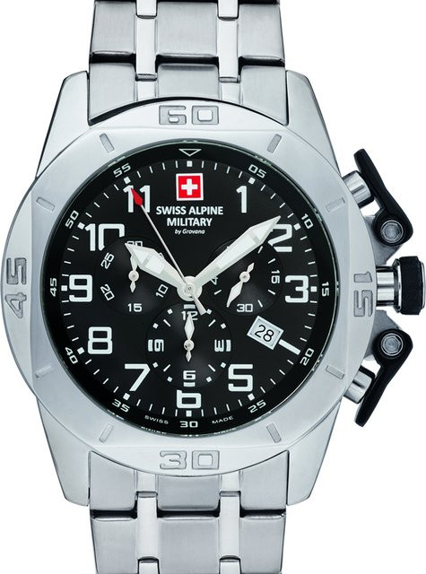 Swiss Alpine Military Chronograph, Quarz, Edelstahl, 45 mm, Herren - Bild 1