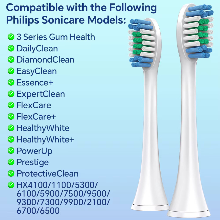 Philips Sonicare Ersatzbürstenköpfe Set, 4 Bürstenköpfe, 6 Kappen - Bild 2