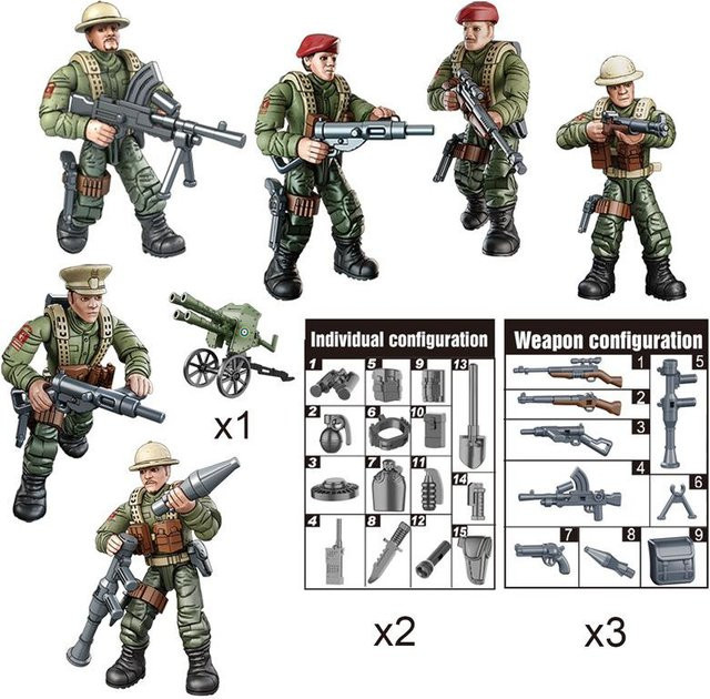 HYMILENARIO Amerikanische Soldaten Swat Moc Spezialeinheit, Modellbausteine, ab 6 Jahren - Bild 1