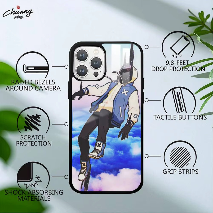 Handyhülle mit B-BoyWithUke Singer Motiv für Apple iPhone 11 12 13 14 15 16 Pro Max Plus in Multicolour mit Glasstruktur - Bild 3