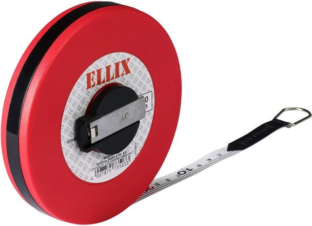 Ellix Langbandmaß aus Glasfaser in Rot, Länge: 20 m - Bild 1