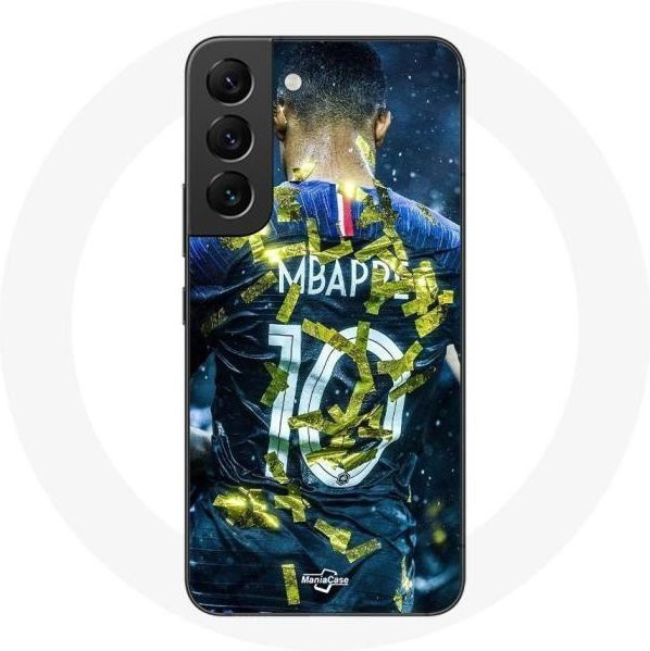 Samsung Galaxy S21 FE Schutzhülle Mbappé Fußball in Blau - Bild 1