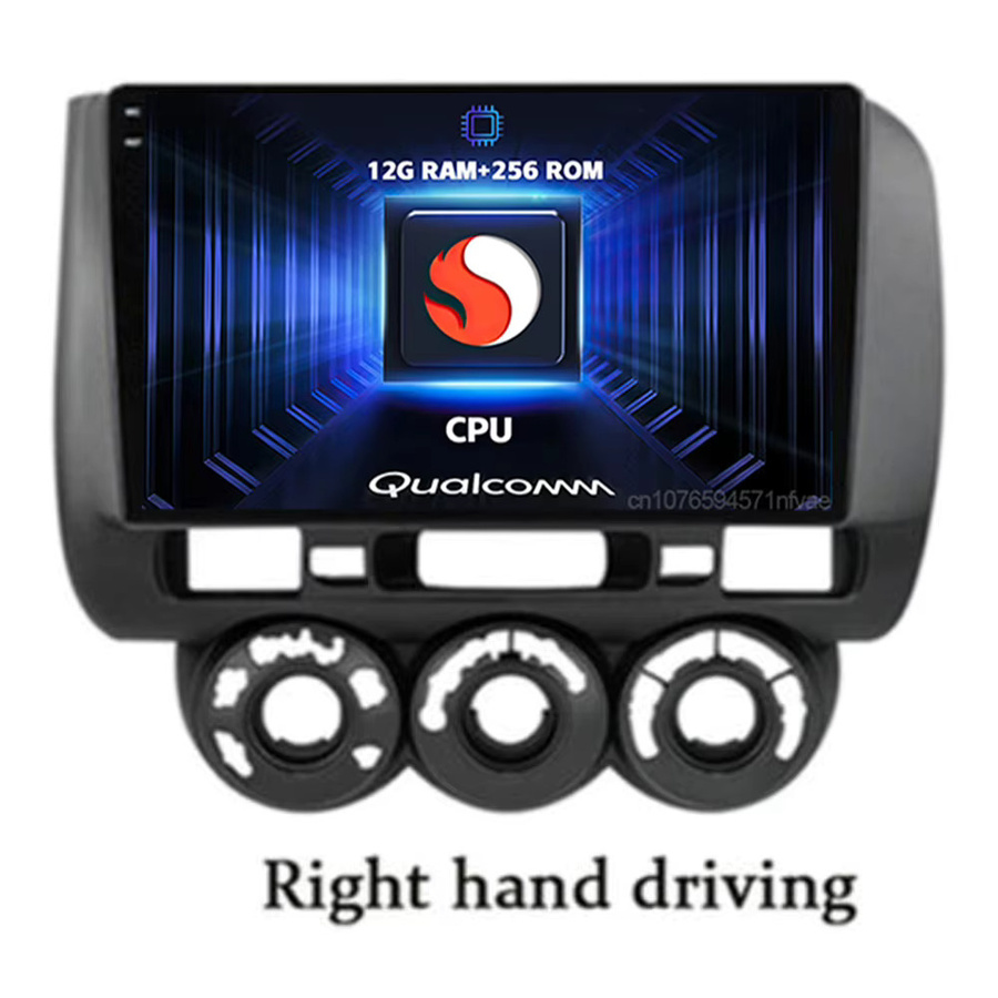 RSNAVI Android 16 Multimedia Autoradio für Honda Jazz GD 2001-2008 mit 2K QLED Display, GPS, 4G, CarPlay und Videoplayer in Schwarz - Bild 3