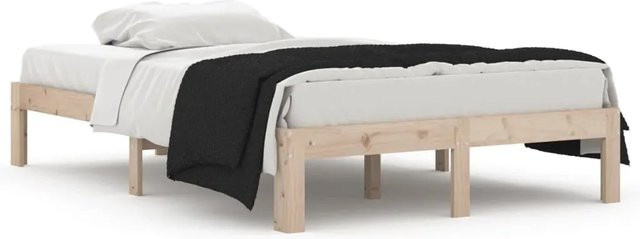 vidaXL Massivholzbett aus Kiefer in Braun mit Lattenrost B/T/H: 120 x 200 x 123,5 x 193,5 cm - Bild 1