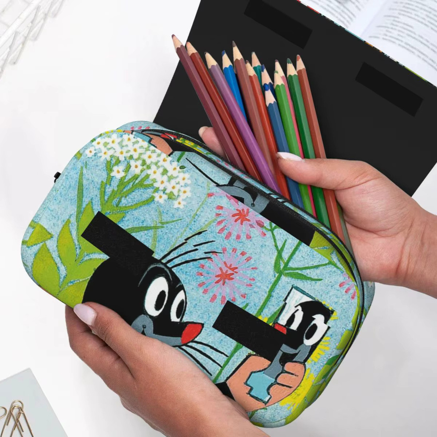 Mole Happy Krtek Federmäppchen aus Leder in Multicolour als Stifthalter und Aufbewahrungsbox für Stifte und Bleistifte - Bild 4