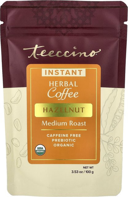Teeccino Instant Kräuterkaffee, Haselnuss, mittlere Röstung, koffeinfrei, 100 g - Bild 1