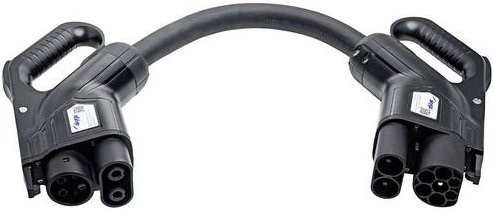 Akyga AK-EC-17 Ladekabel-Adapter CCS Combo 1 und CCS Combo 2 in Schwarz, Länge: 30 cm - Bild 1