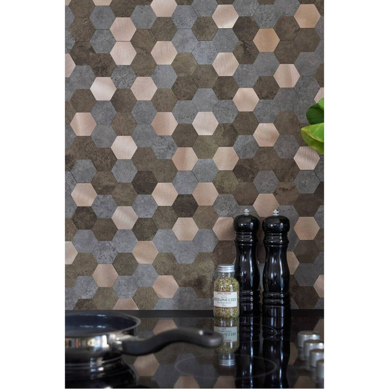 D-C-Fix Wandfliesen in Bronze mit Naturstein-Optik für Küche und Bad B/H: 28,8 x 29 cm - Bild 4