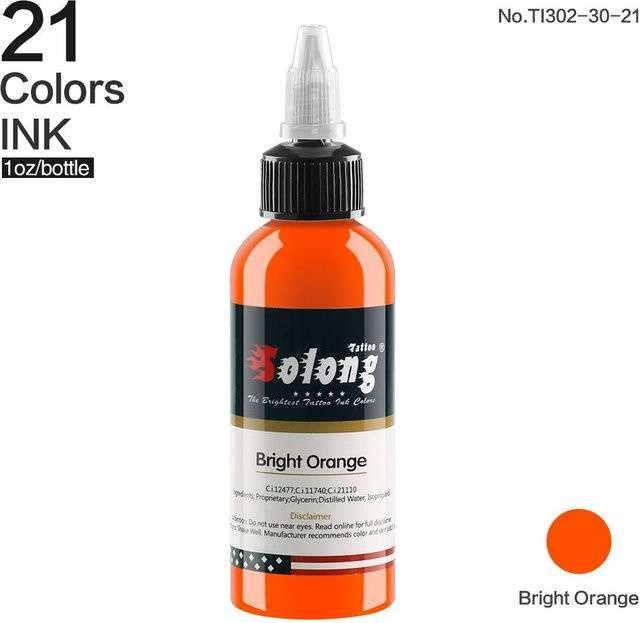 Solong Tattoo LLC Tattoo-Tinte, Bright Orange, 30 ml, Unisex - Bild 1