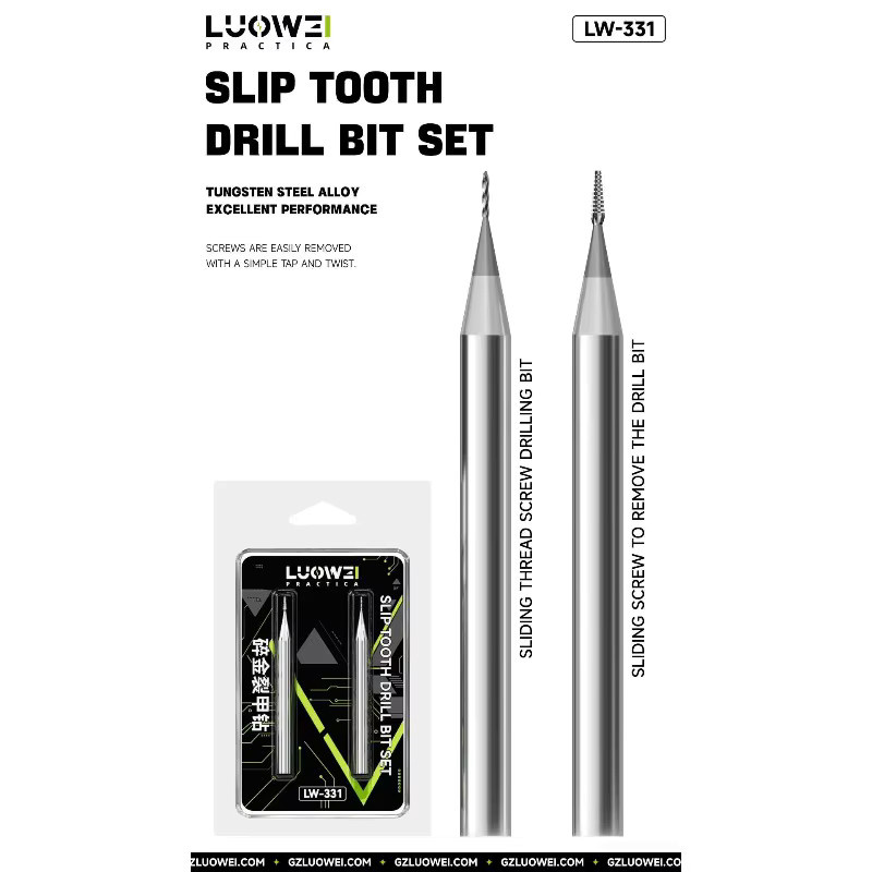 LUOWEI LW-331 Telefon-Reparatur Set, abisolierter Schraubenausdreher aus Legierung in Silber, 2,35 mm Schiebebohrer und Extraktionswerkzeug - Bild 2