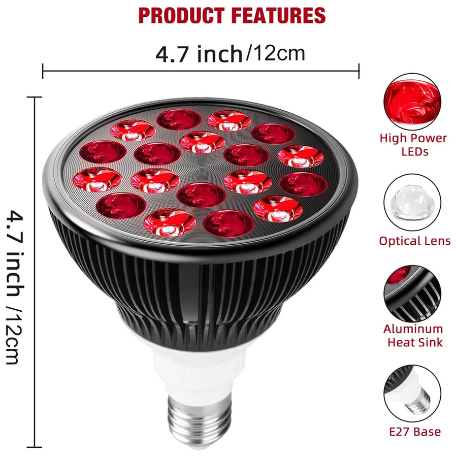 Jecaliz Rote und Infrarot-Lichtlampe, Unisex, Körperpflege - Bild 2