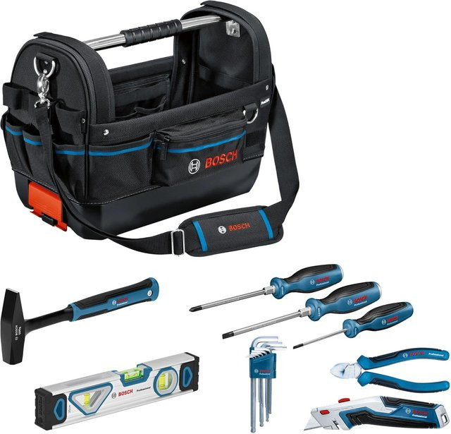 Bosch Professional Werkzeugtasche GWT 20 Set mit 8-teiligem Handwerkzeug-Zubehör in Schwarz - Bild 2