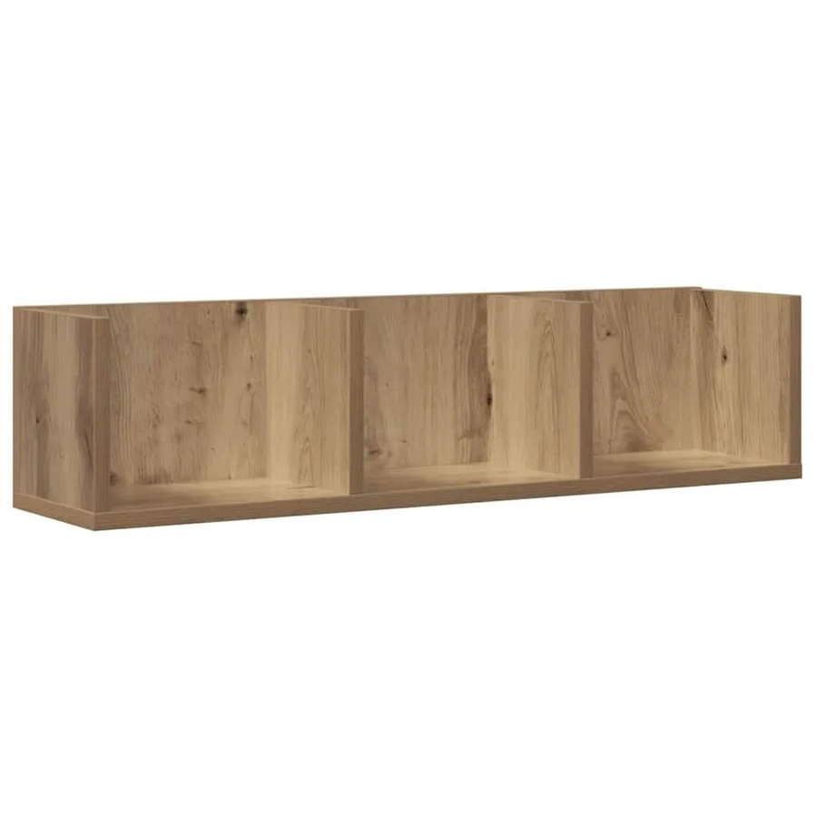 vidaXL CD-Wandregal Artisan-Eiche in Braun aus Holzwerkstoff, B/T/H: 75 x 18 x 18 cm - Bild 2