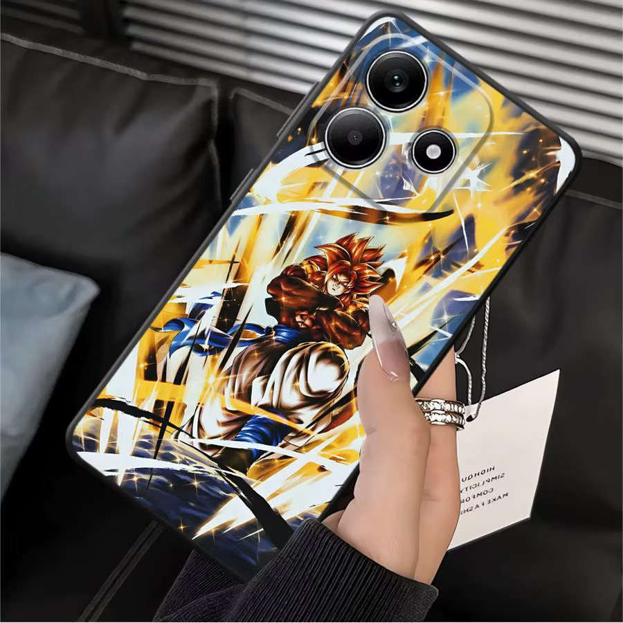 Dragon Ball Goku Saiyajin Handyhülle für Xiaomi Redmi Note 12s 9S 13 14 Pro Plus 9 10 11 12 Pro 10S 11S 7 8 in Schwarz - Bild 4