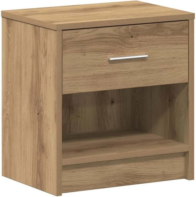 vidaXL Nachttisch mit Schublade in Artisan-Eiche, Farbe Braun, B/T/H: 39 x 28 x 41 cm - Bild 1