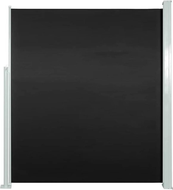 Furnicato Ausziehbare Seitenmarkise aus Polyester in Schwarz mit automatischer Rückrollfunktion, B x H: 500 x 160 cm - Bild 1