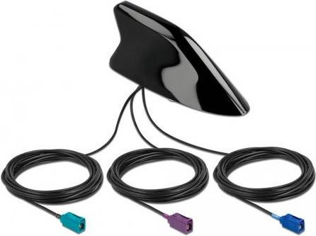 Delock Haifischflossen Antenne Schwarz für Navigation, Mobiltelefon und Wi-Fi (89014) - Bild 1