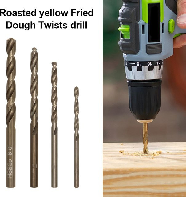 Mr Drill 4-teiliges Spiralbohrer-Set mit geradem Griff, 3–6 mm, geröstetes Gelb - Bild 1