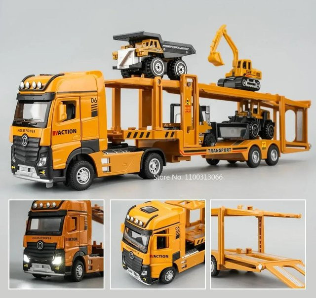 Linyi toy car Ingenieur-Transportfahrzeugmodell, 1:32, mit Licht und Ton, ab 14 Jahren - Bild 1