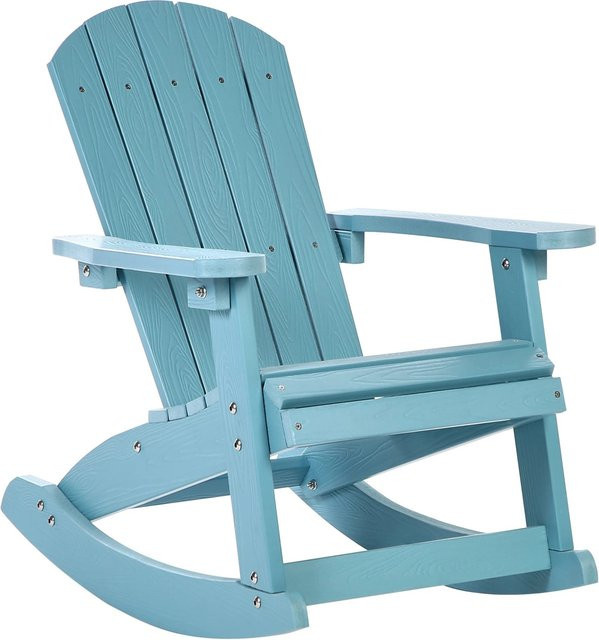 Beliani Schaukelstuhl Blau im Retro-Design für Kinderzimmer und Garten B/T/H: 68 x 52 x 67 cm - Bild 1