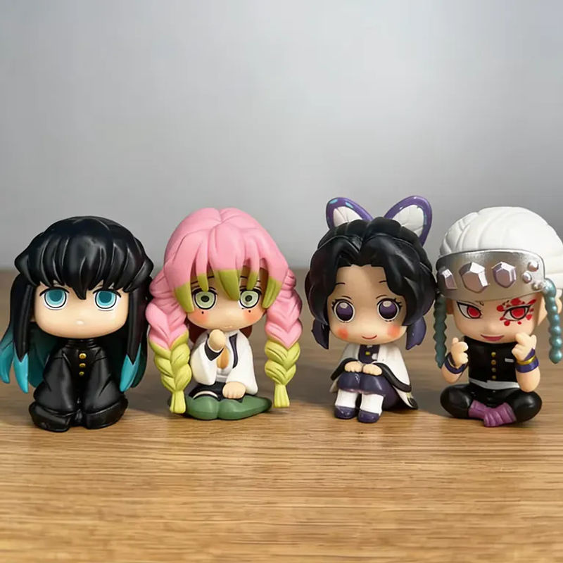 Bandai Demon Slayer Anime Figuren Kimetsu no Yaiba Q-Version Tanjiro Inosuke Zenitsu PVC Modellpuppen mehrfarbig - Bild 5