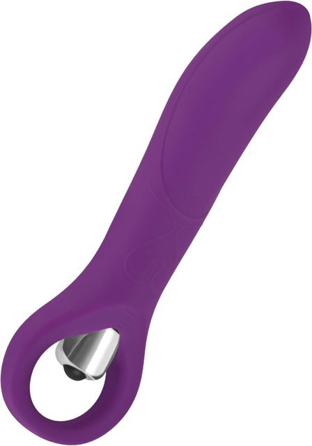 G-Spot Silikon-Vibrator mit Haltering in Purple - Bild 1