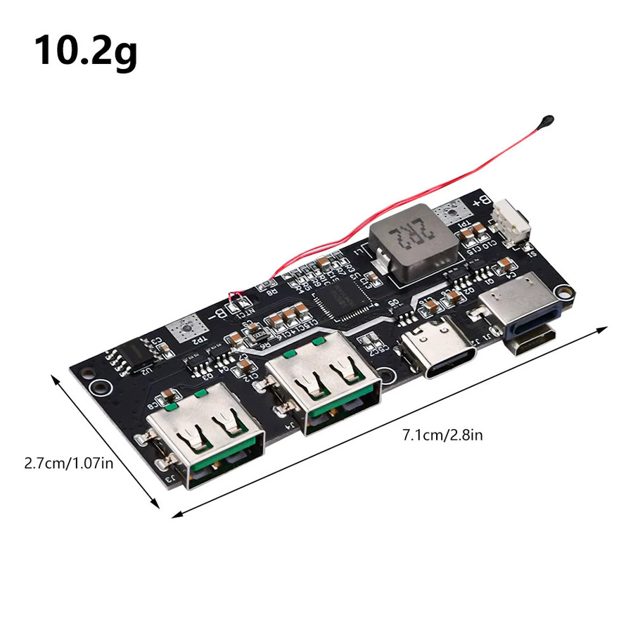 22,5W Schnelles Kabelloses Lademodul mit USB-A Typ-A, unterstützt SCP, VOOC, QC, PD und PPS Protokolle, Schwarz - Bild 3