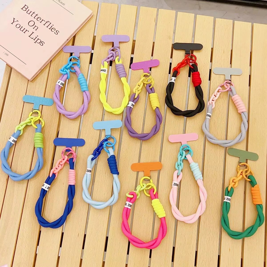DYM Handy Lanyard Kurzes Handgelenk Strap als Anti-Verlust Kette für Damen in Multicolour - Bild 1