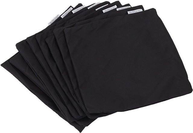 OUTFLEXX Ersatzbezugset für 8 Sessel-Rücken- und Zierkissen, Wasserabweisend, Polyester, Schwarz - Bild 1