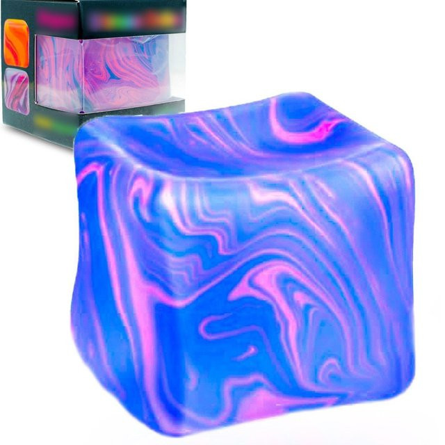 Discover Intime Blind Box Stresswürfel, Marmorwirbelmuster, Malzzucker-Stil, Knete-Spielzeug - Bild 1