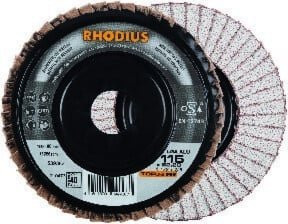 Rhodius LGA ALU Fächerschleifscheibe für NE-Metalle Durchmesser: 125 mm, Körnung: 60, Mehrfarbig - Bild 1