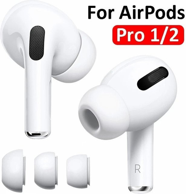Silikon-Ohrstöpsel für Apple AirPods Pro 1 und 2 in Weiß zur Geräuschreduzierung und zum Schutz - Bild 1